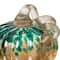 Glitzhome® Small Glitter Glass Pumpkin, Blue & Gold